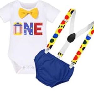 IBTOM CASTLE CIRCUS THEME ONE YEAR OLD DRESS UP PARTY/CAKE ONESIE OUTFIT SIZE12M